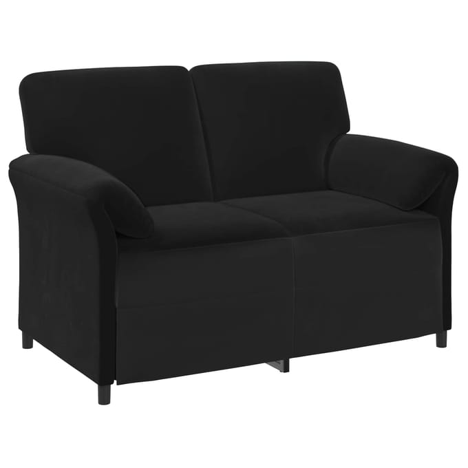 vidaXL - 2-Zits - Sofa - Zwart - 138 - x - 83 - x - 95 - cm - Fluweel