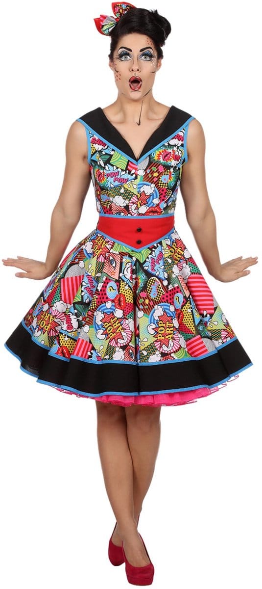 Pop-Art Rock & Roll jurk Dames - Maat 48