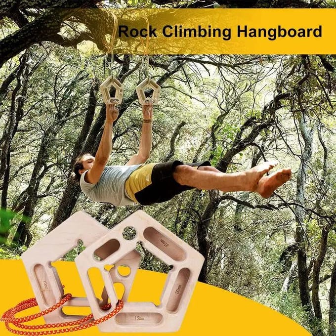 Pull-Up Board Hangboard Rotsvinger Versterker Boards Trainer Onderarm Versterker Oefengereedschap Buitengebruik ivoor