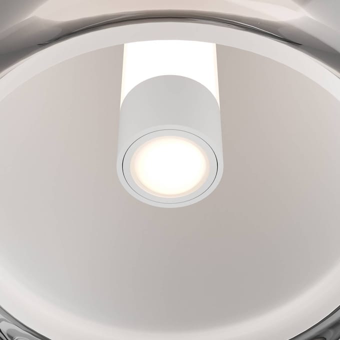 Stars of Light LED plafondlamp Menorca, nikkel Ø 21 cm CCT