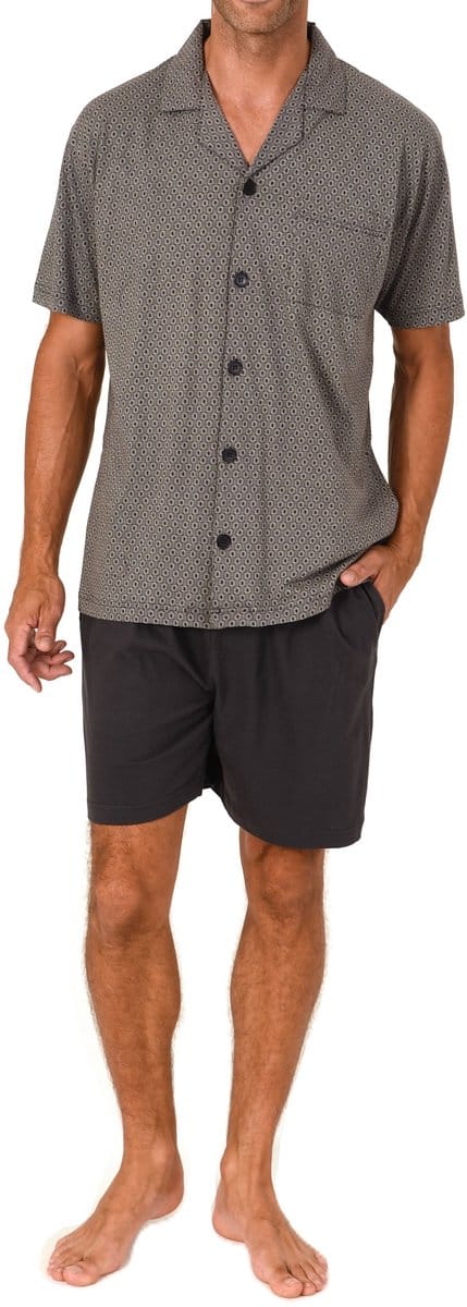 Normann herenpyjama met korte mouwen en knoopsluiting, ook in oversizes