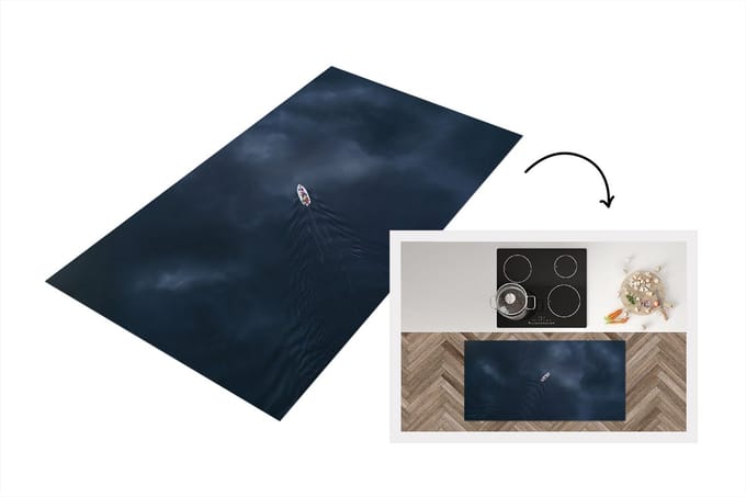 Keukenloper - Loper keuken - Boot - Zee - Water - 120x60 cm - Keukenloper vinyl