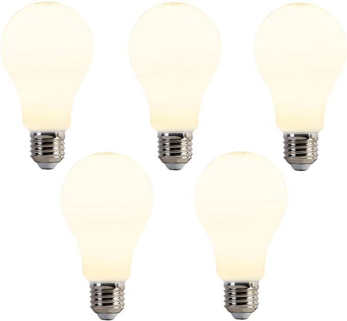 LUEDD Set van 5 E27 LED lamp A67 opaal 8W 900 lm 2700K