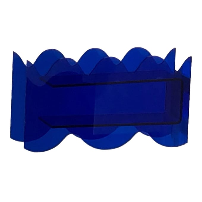 Bloemenvaas Modern Acryl Decoratief Uniek Golvend Vorm Vaas voor Slaapkamer Woonkamer Tafel Blauw blauw