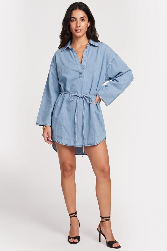 ARKET Dylan Denim Twill Tunic Blue Taglia: S | Abiti in T-Shirt Outlet | Donna | Blu