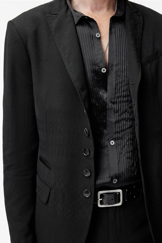 John Varvatos Gerry Jacket - Slim Fit Multi Peak Lapel Black Größe: 46 | Blazer Outlet | Herren | Schwarz