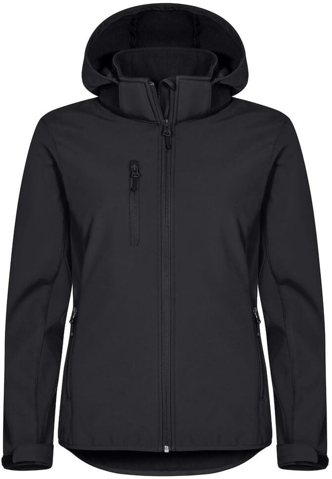 Clique Classic Hoody Softshell Dames 0200917 - Black - Maat M/38