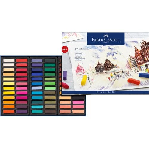 Faber Castell pastelkrijt - halve lengte - 72 stuks - FC-128272