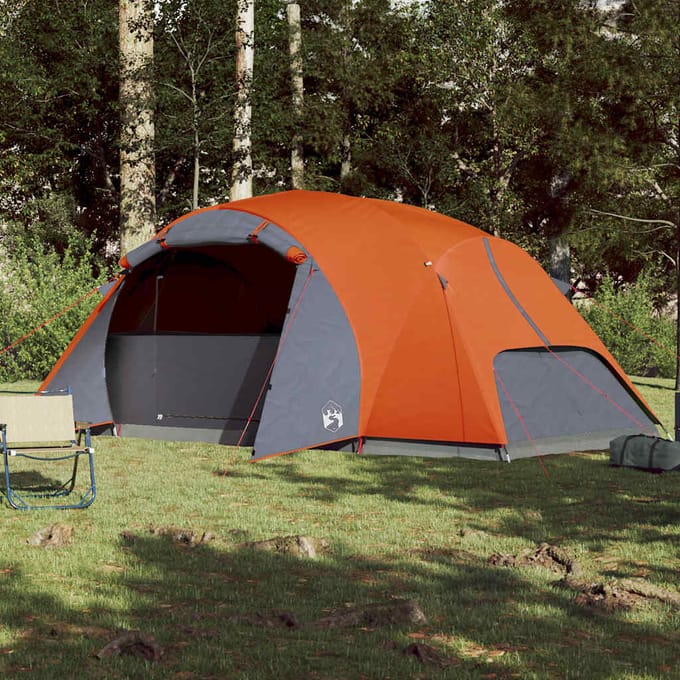 Vidaxl Tente de Camping, Familiale, 8 Personnes, Orange, Imperméable