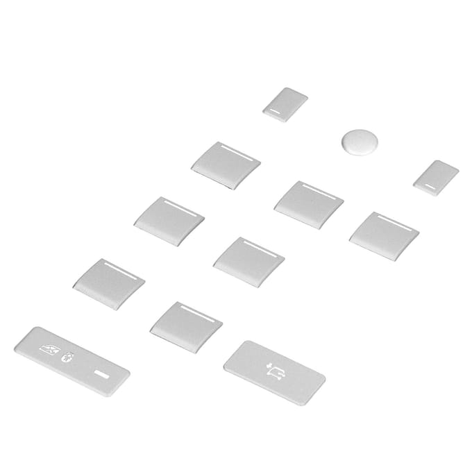 12 pièces autocollant de remplacement pour bouton de lève-vitre pour Land Rover Range Rover Executive 2013 ?2017 white
