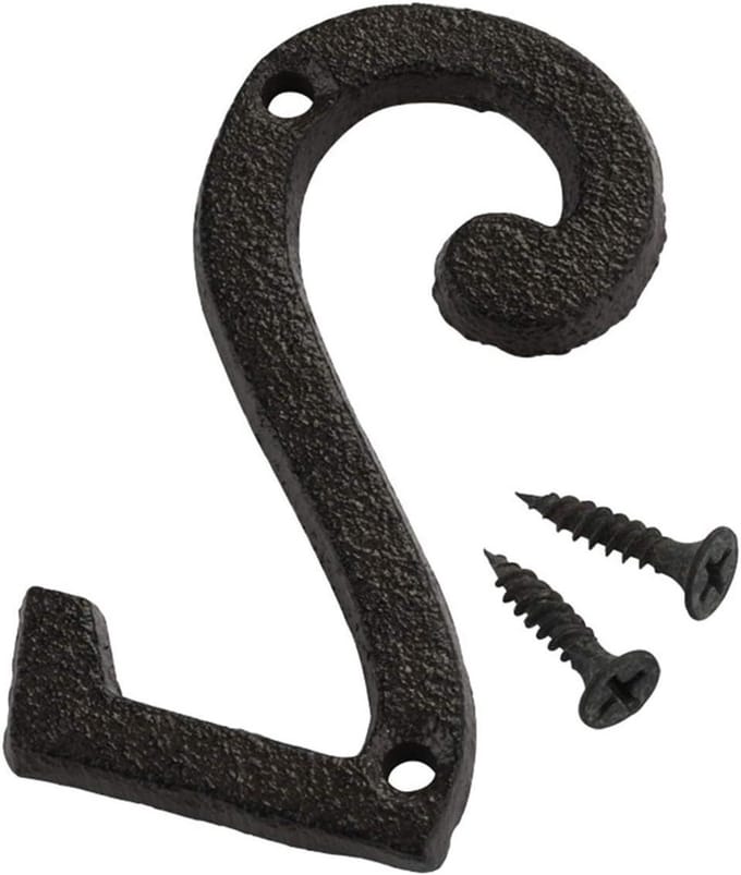 Huisnummers plaques, huisnummers 7,5 cm gietijzer decoratief huisadresnummer deurbord brievenbusnummers (nummer 2)
