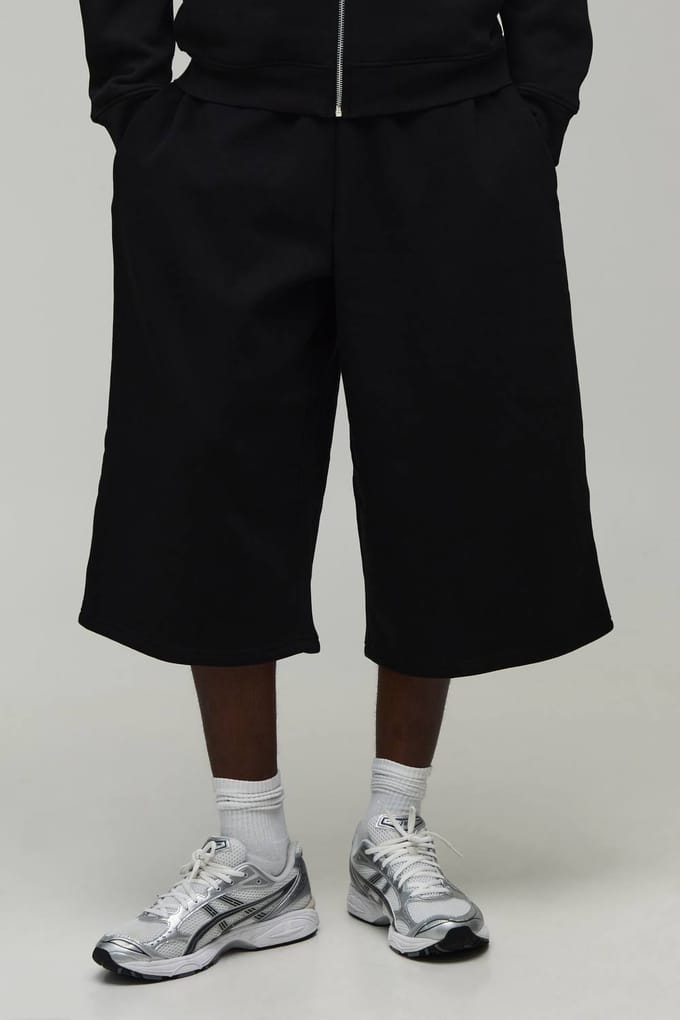 Longline Jersey Jort | Black | Size XL