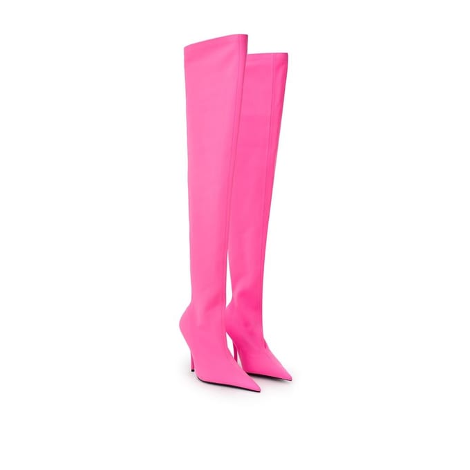 Mes Stretch Boots Roze Stilettos