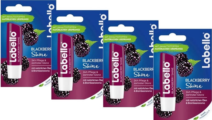 Labello Lippenbalsem Blackberry Shine Blister - 4 Stuks