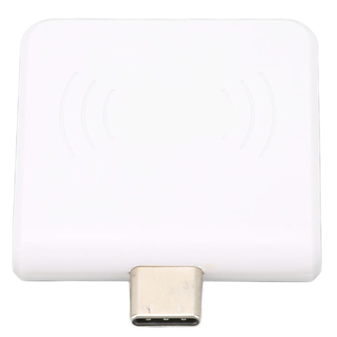 R65 voor RFID Smartcardlezer Type C Telefoon OTG Kaartlezer 125Khz13.56Mhz IDIC Lezer white