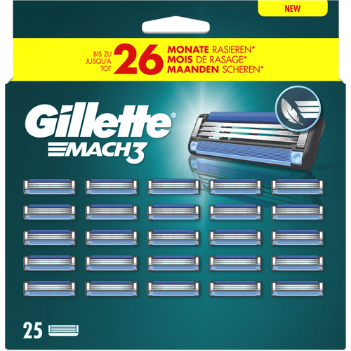 Gillette Mach3 Base Scheermesjes Voor Mannen - 25 Gillette Navulmesjes