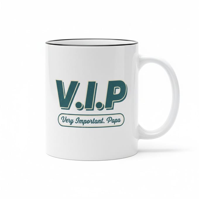 VIP Papa Mok 330ml – “Very Important Papa” – Premium Cadeau voor Vaderdag, Verjaardag & Waardering