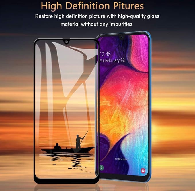 2x Full Cover Screenprotector Geschikt Voor: Samsung Galaxy A10 Screen protector Glazen Gehard - Volledig Scherm Tempered Glass