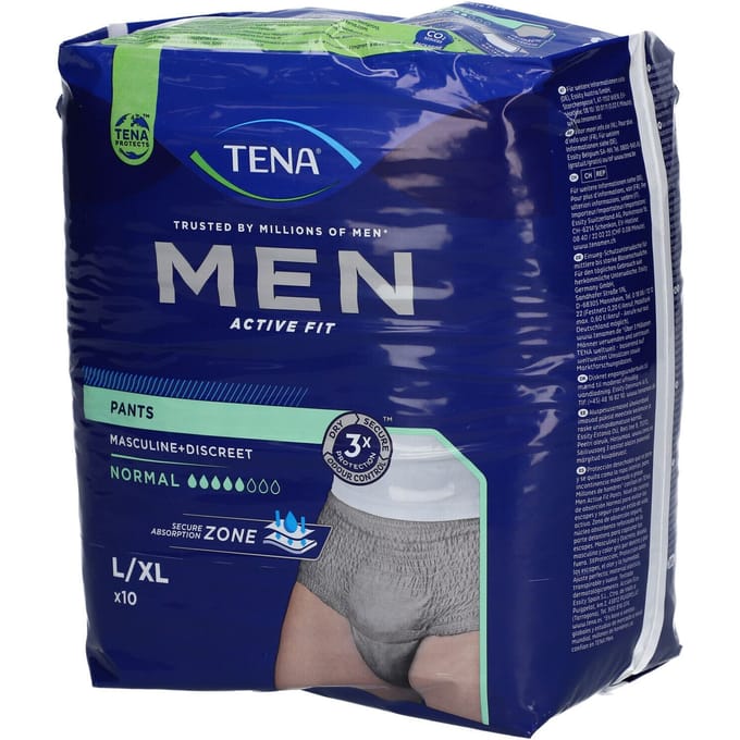 TENA Men Active Fit Pants Normal Large - Extra 10 Incontinentieslip