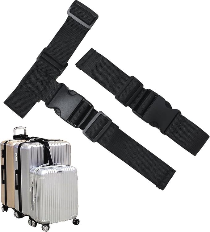 Verstelbare bagageriemen 2-pack voor het veilig verbinden van bagage