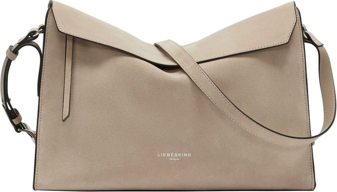 LIEBESKIND BERLIN Schoudertas Lora Suede Shoulderbag Stone Beige