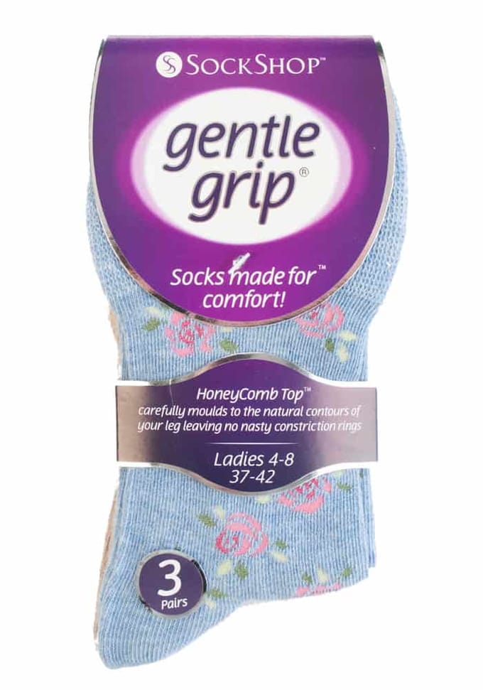 6 paar sokken zonder elastiek damessokken met zachte grip - GG46