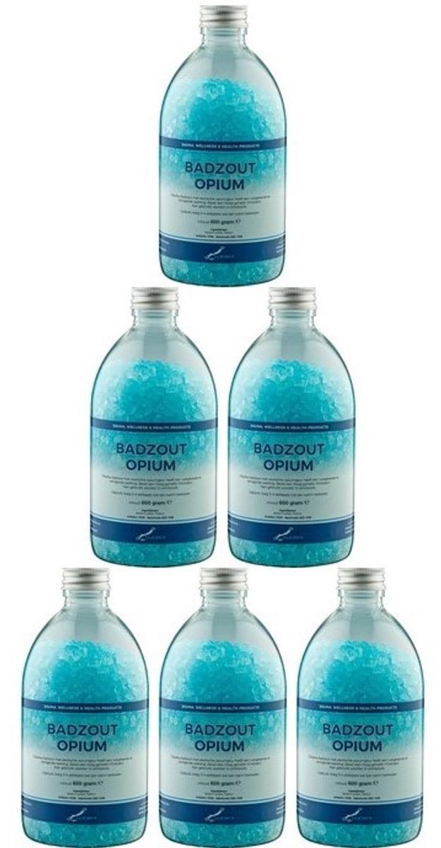 Splashbox Badzout Opium - 600 gram - Fles met aluminium dop - set van 6 stuks