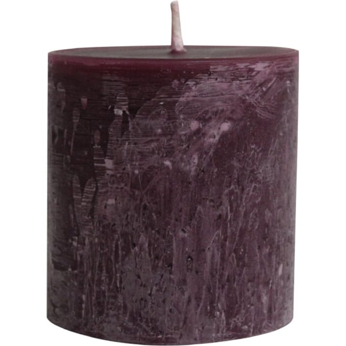 PTMD - Kaars Rustic Outdoor - Paars - 15x15x16cm