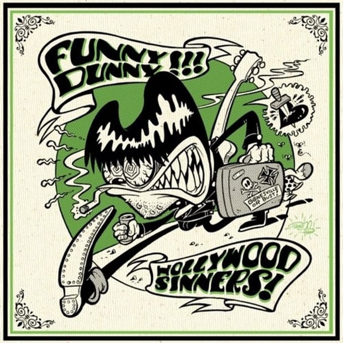 Funny Dunny & Hollywood Sinners - Split (7" Single)