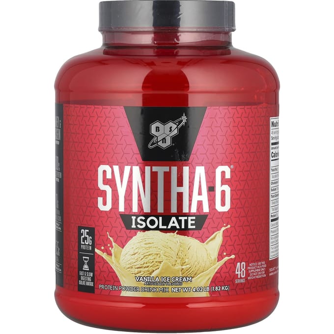 Syntha-6 Isolate, Eiwitpoeder Drankmix, Vanille-ijs, 4,02 Lbs (1,82 kg)