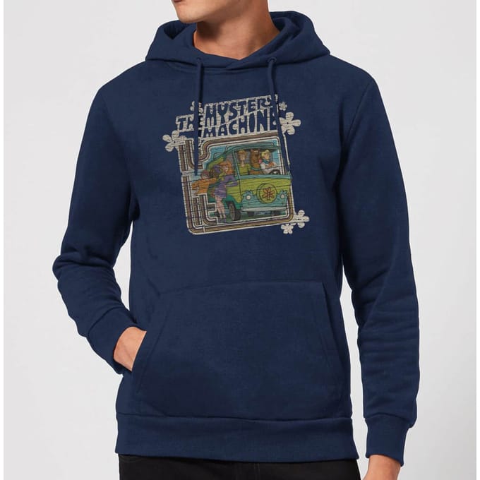 Scooby Doo Mystery Machine Psychedelic Hoodie - Navy - XL