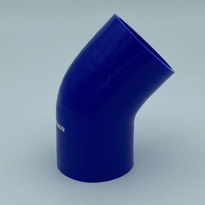 45 Graden bochten silicone - Blauw, 19mm