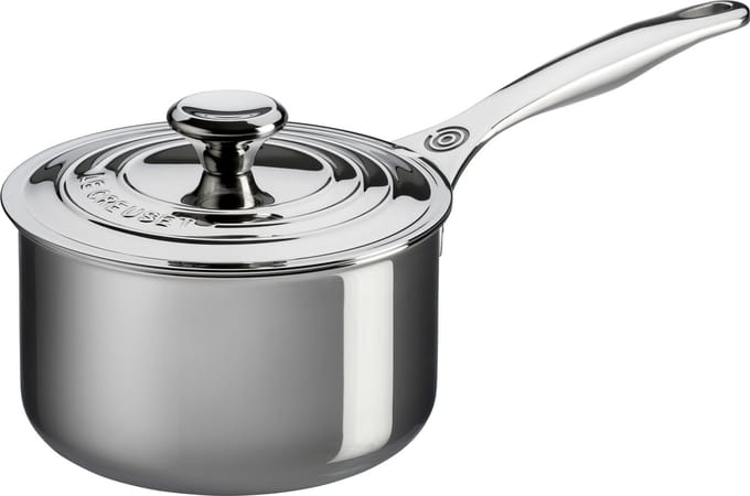LE CREUSET - RVS - Steelpan met deksel 18cm 2,90l