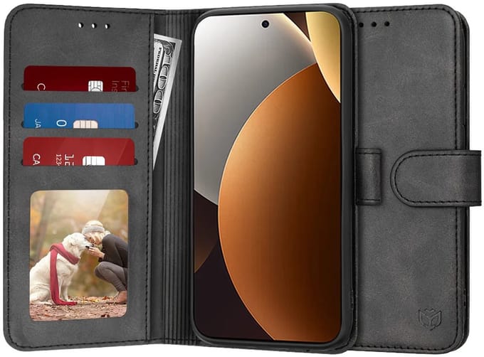 Hoesje geschikt voor Xiaomi Redmi Note 15 Pro Plus / Xiaomi Poco M8 Pro - Techsuit Diary Book Wallet Case - Zwart