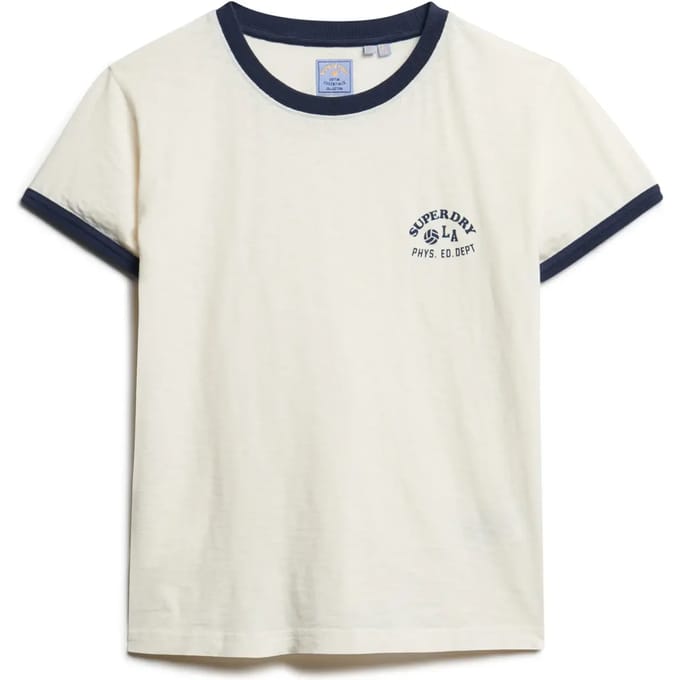 Superdry - Athletic Essentials Beach T-shirt met print - Dames - T-shirts