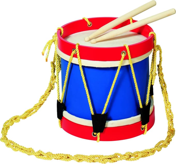 GOKI Speelgoedinstrument - Trommel - Natuurvel - Hout