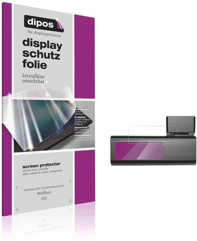dipos – 4x Beschermfolie geschikt voor Wolfbox i03 | Krasbestendige & heldere Screenprotector Ultra-Thin