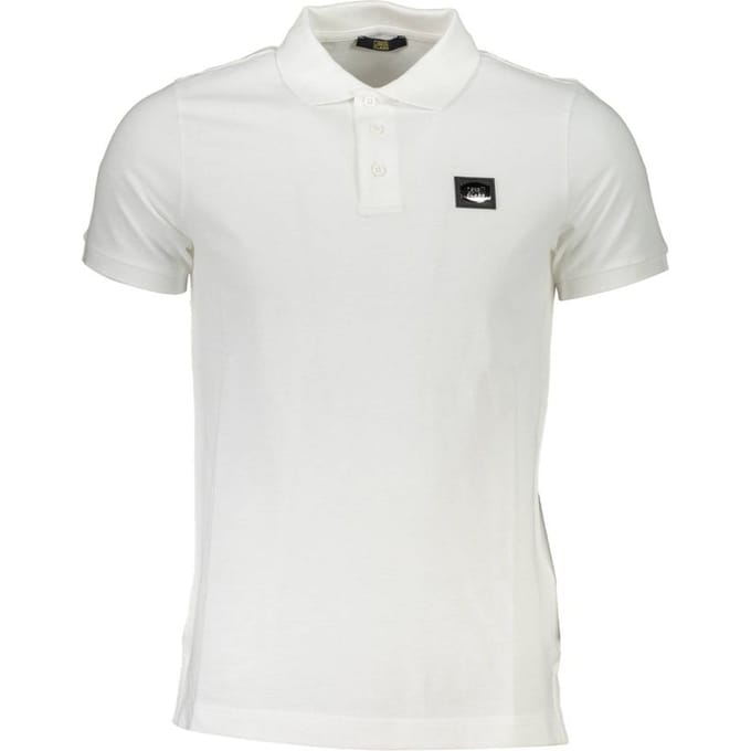Cavalli Class Bianco Katoenen Heren Polo