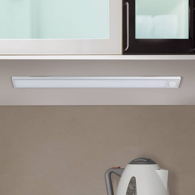 ORION Norman LED meubelverlichting, zilverkleurig, oplaadbare batterij, sensor,