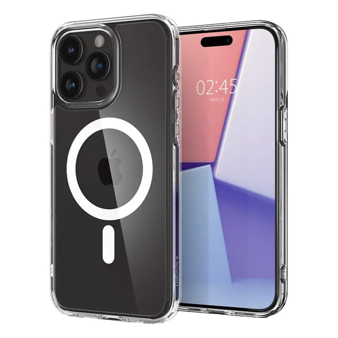 Spigen Ultra Hybrid Backcover MagSafe voor de Apple iPhone 15 Pro - White