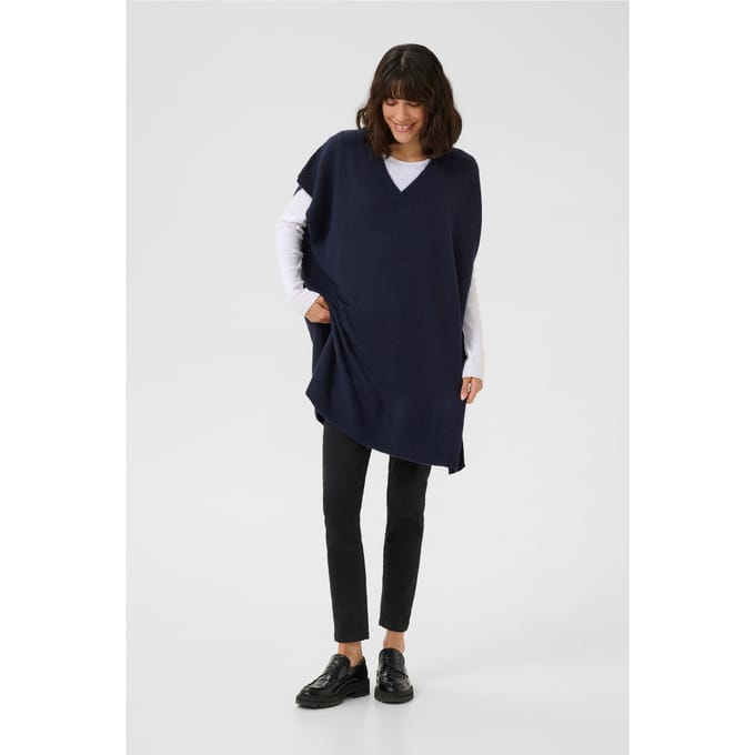 Vrouwen tricot poncho KAFFE Annetta