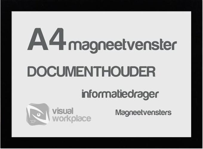 Magneetvensters A4 - 5x - Zwart