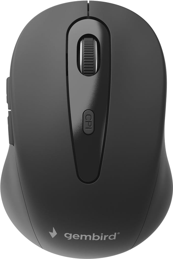 Gembird Blueooth wireless 6-button mouse - Muis - Optisch - 6 knoppen - Zwart