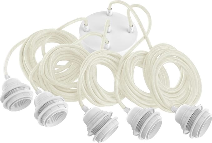 Lampfitting voor plafond - Wit - 5 fittings