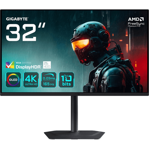 Gigabyte MO32U 80 cm (31,5") 4K Ultra HD OLED computermonitor, 3840 x 2160 pixels, zwart