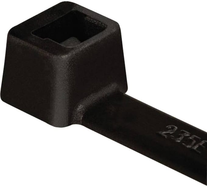 HellermannTyton 111-03210 T30R-N66-BK-C1 Kabelbinder 150 mm 3.50 mm Zwart Weerbestendig 100 stuk(s)