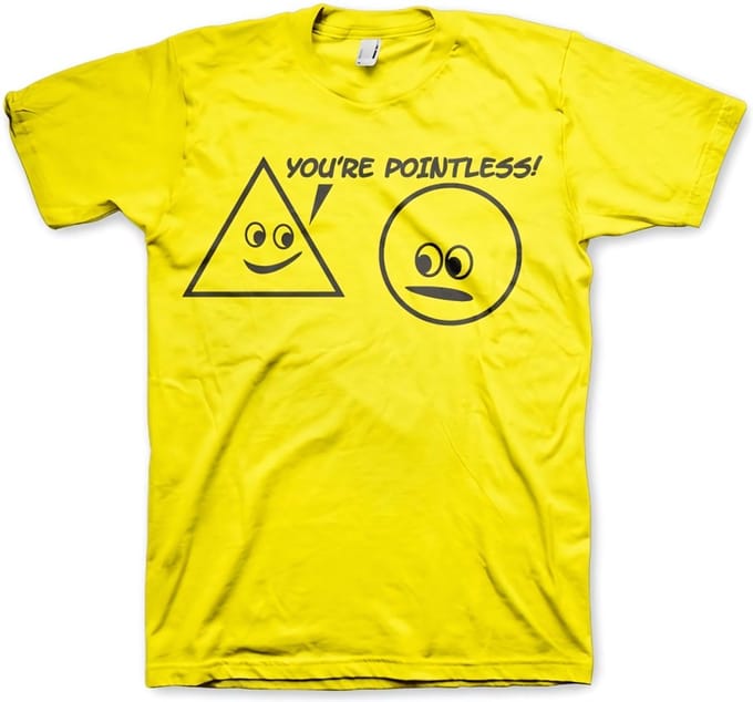 Hybris You're Pointless T-shirt geel