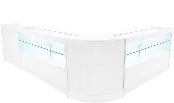Phoenix led-winkeltoonbankset - wit - 150/60/60 cm - 2xc1500+cm60+tb60