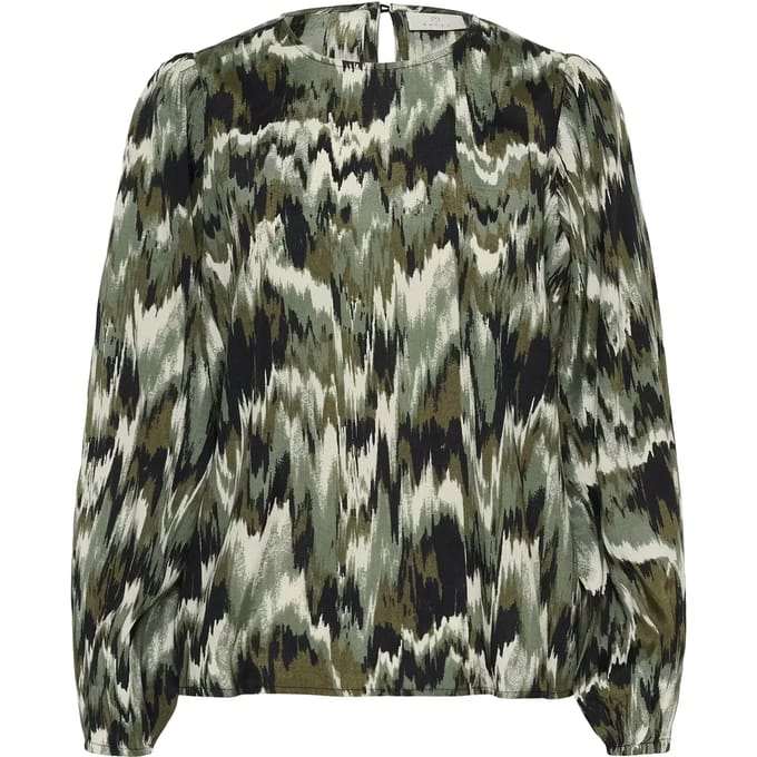 Blouse KIA KAFFE GREEN BLACK ABSTER 108748