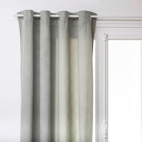 Gordijn Polyester 140x260 cm Grijs met Oogjes - Kant-en-klaar